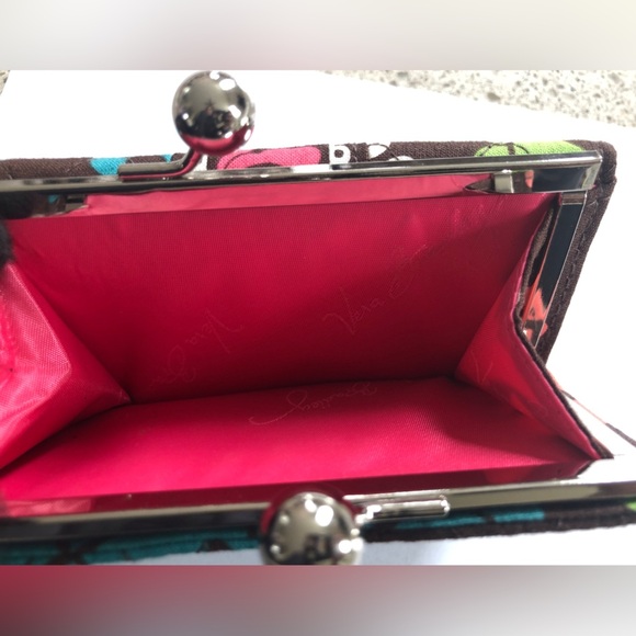 Vera Bradley Matching Set! Kiss Lock Wallet & Zip Coin Key Clear ID - NWOT - Picture 5 of 9